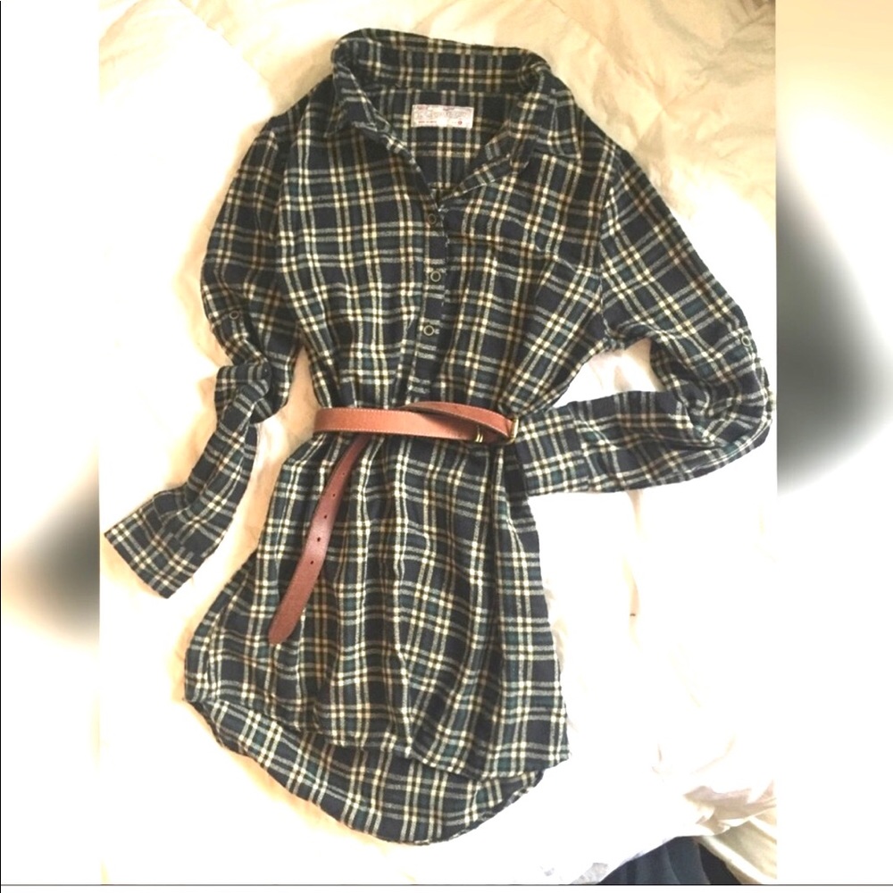 Flannel Shirt Dress